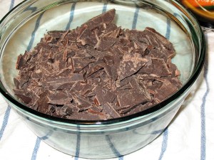 chopped chocolate