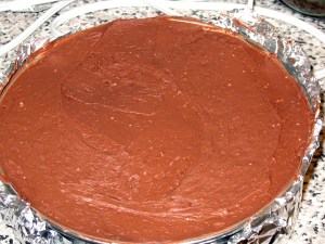 filling added to pan (before baking)